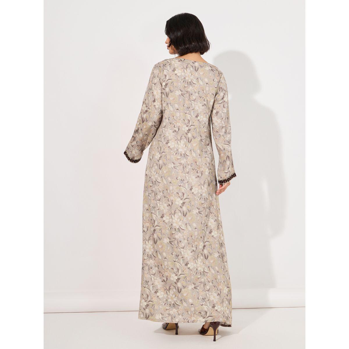All-Over Print Embroidered A-Line Jalabiya-women-arabicclothing-jalabiyas-image-6
