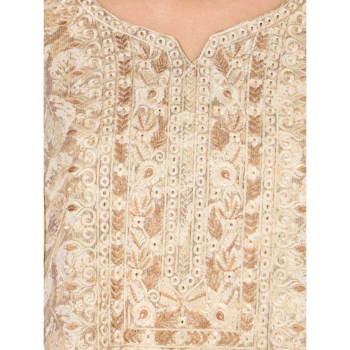 Floral Print Side Striped Notch Neck Jalabiya-women-arabicclothing-jalabiyas-image-3
