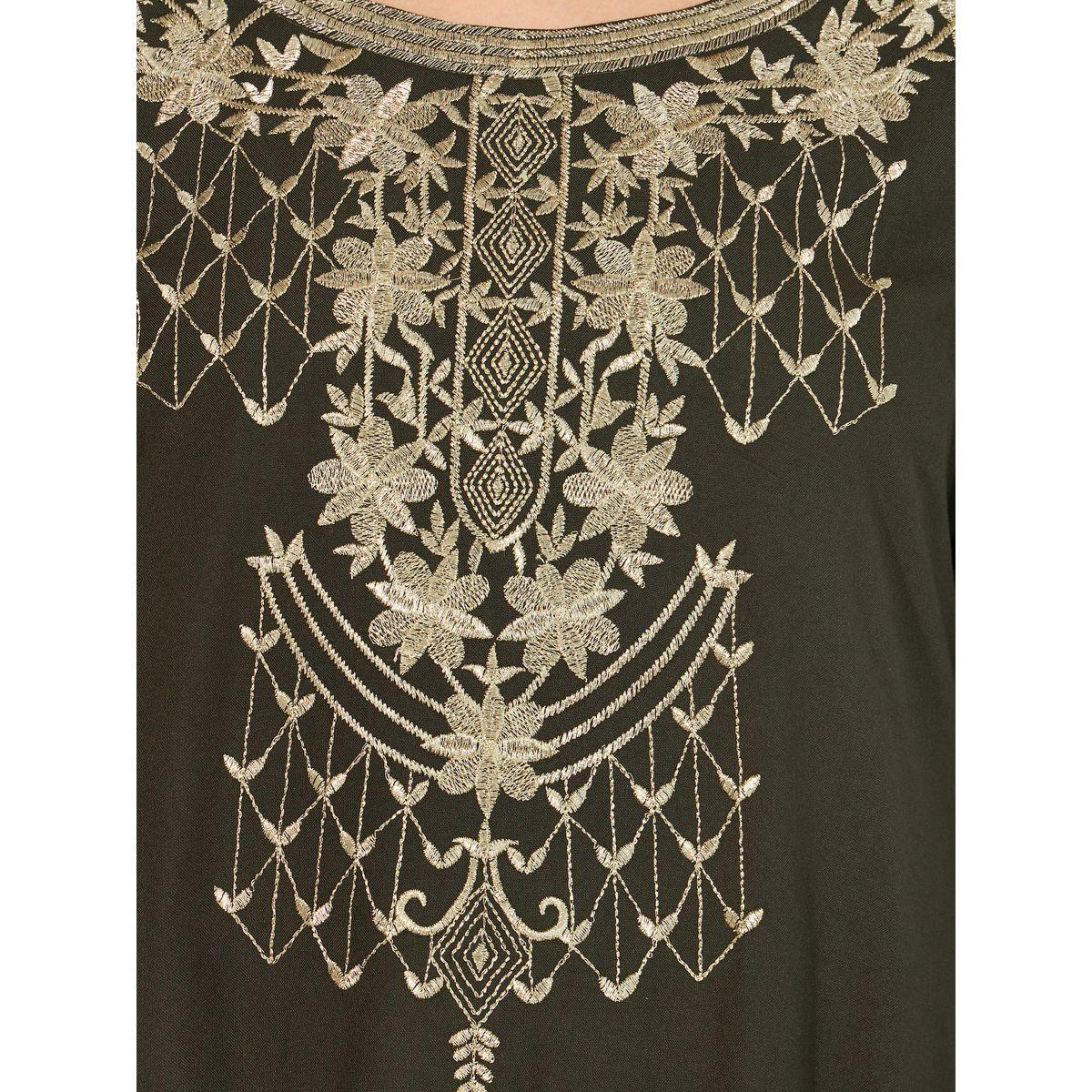 Embroidered Wide Neck A-Line Jalabiya-women-arabicclothing-jalabiyas-image-3