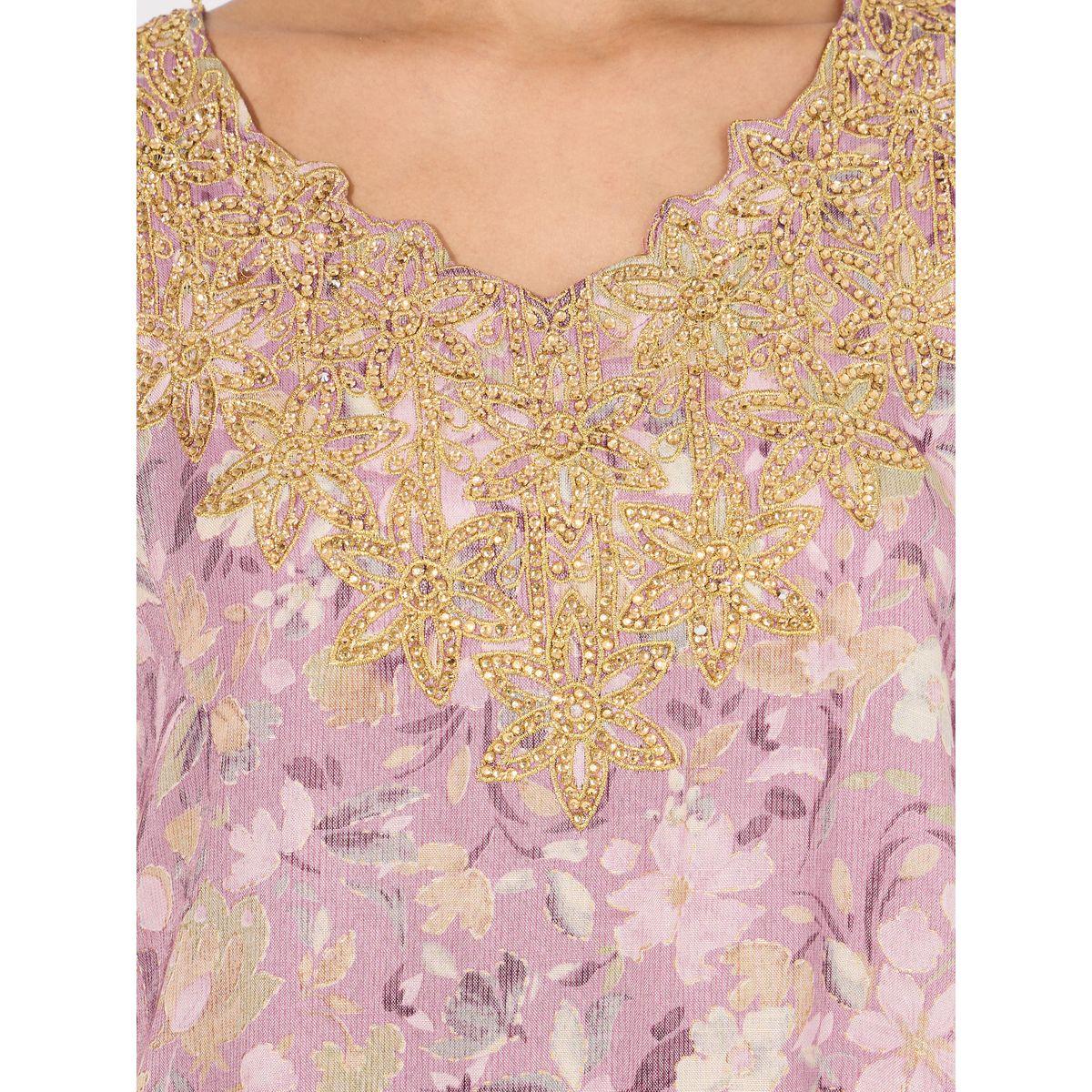 All-Over Print Embroidered Mukhawar Jalabiya-women-arabicclothing-jalabiyas-image-3