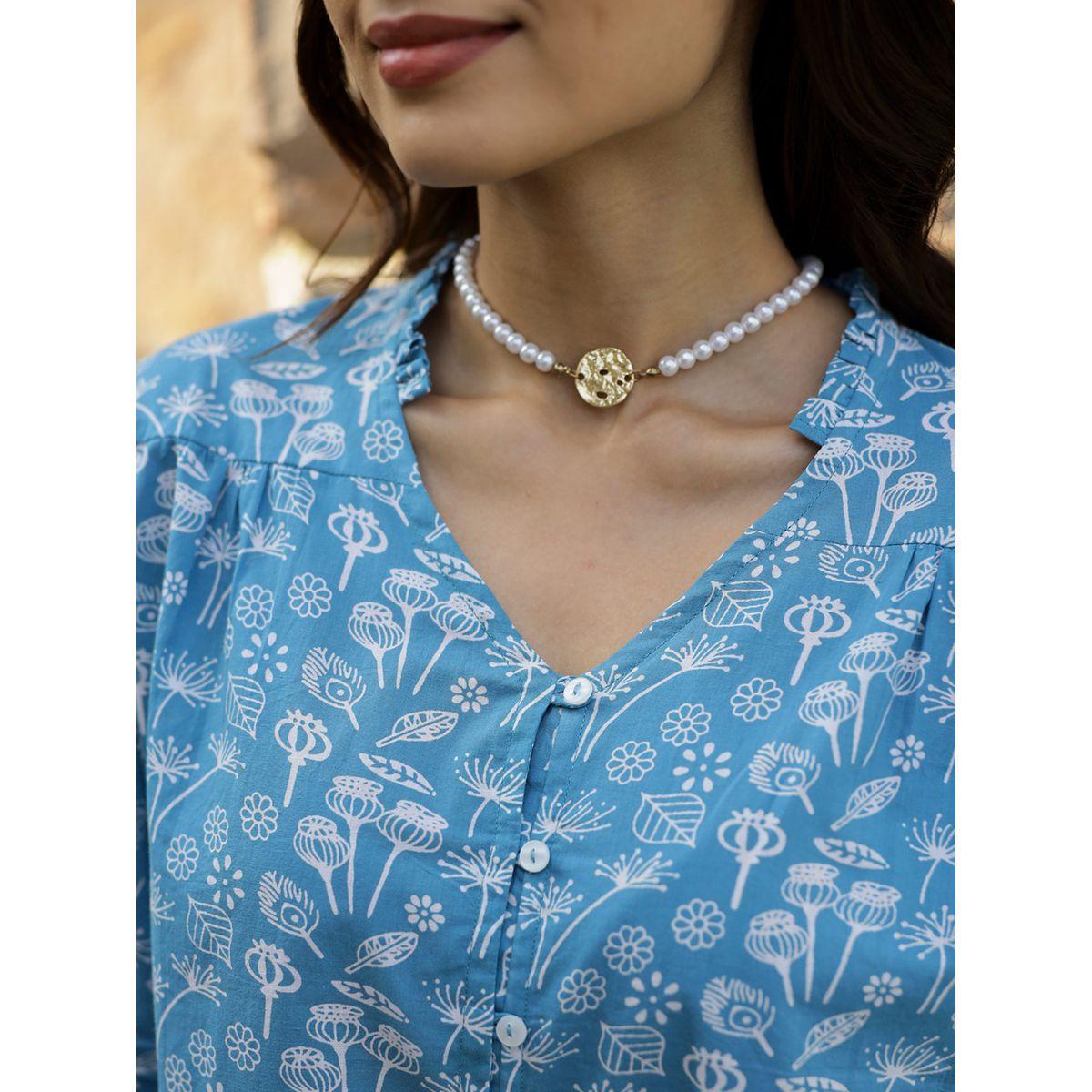 Sanskrutihomes X Styli  Pure Cotton Floral Print Top & Pyjama Set-women-clothing-nightwear-pyjamas-shortsets-image-6