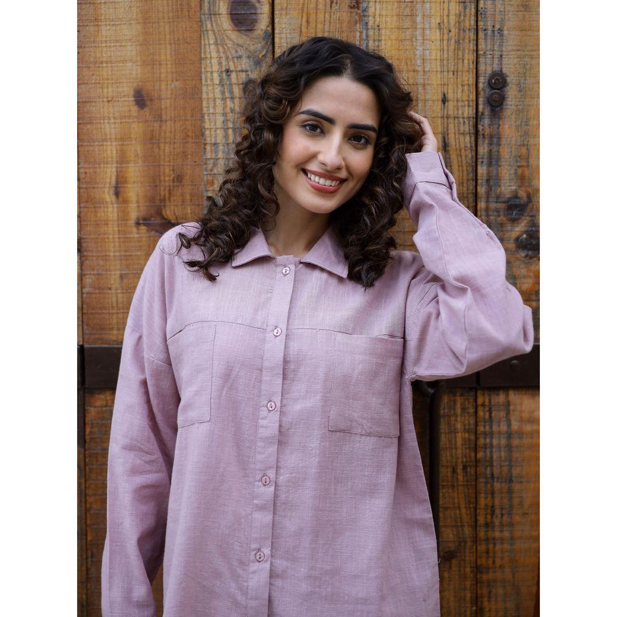 طقم من بنطال بيجاما مع بلوزة سادة بجيب امامي سانسكريتي هومز × ستايلي-women-clothing-nightwear-pyjamas-longsets-image-5