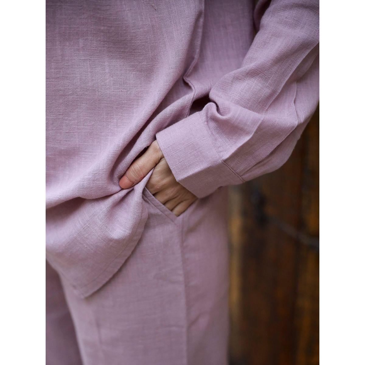 Sanskrutihomes X Styli  Pure Cotton Solid Pocket Front Shirt & Pyjama Set-women-clothing-nightwear-pyjamas-longsets-image-8