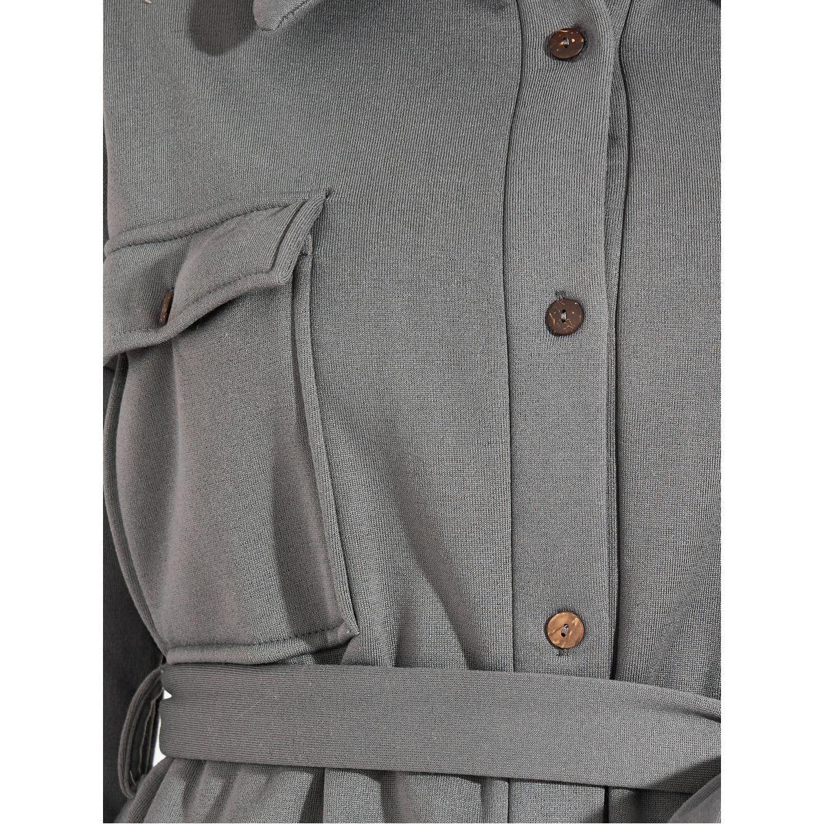 Styli Collared Drop Shoulder Jacket with Tie Belt-women-winterwear-coatsandjackets-jackets-image-3