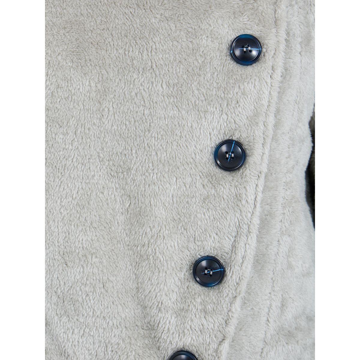 جاكيت تيدي سادة بياقة شلال مع أزرار-women-winterwear-coatsandjackets-jackets-image-2
