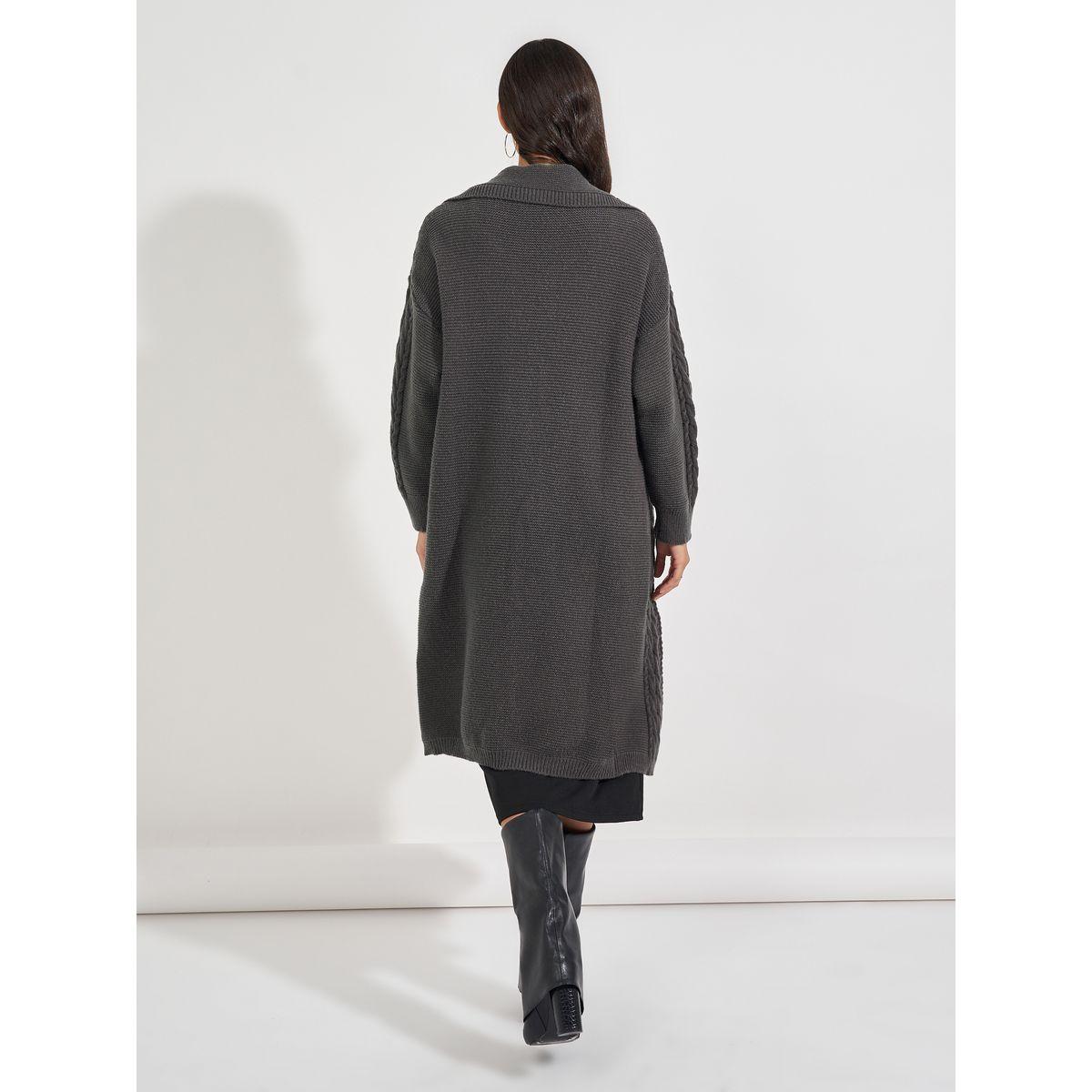 كارديجان شانكي محبوك بقصة فضفاضة-women-winterwear-cardigansandjumpers-cardigans-image-1