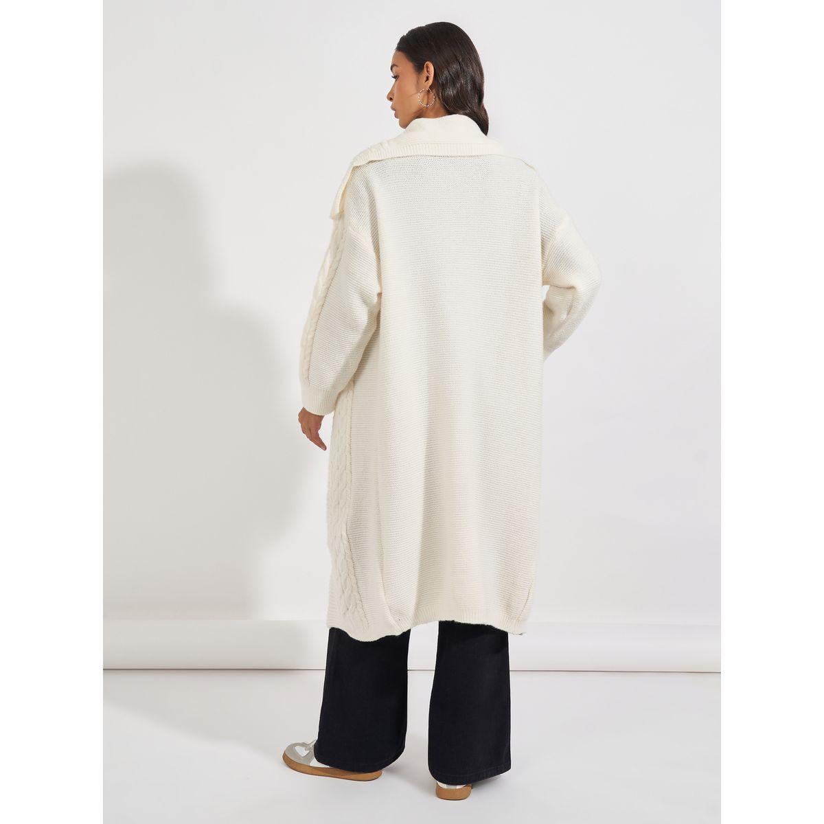 كارديجان محبوك شانكي بقصة فضفاضة-women-winterwear-cardigansandjumpers-cardigans-image-4