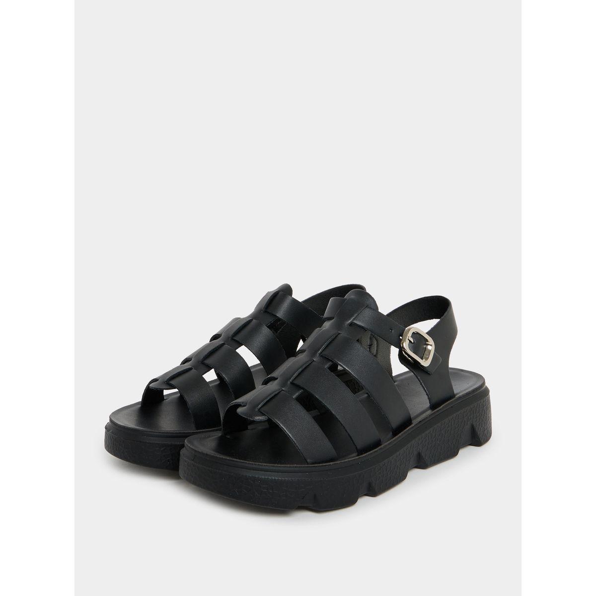 صندل مريح بنعل شانكي وإبزيم غلق-women-shoes-sandals-flats-image-2