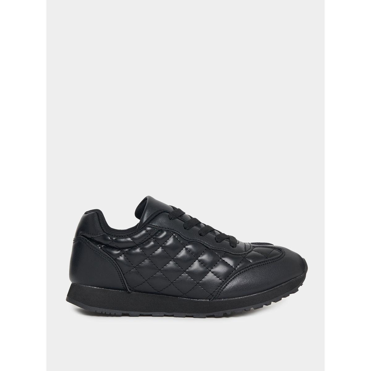Styli Quilted Look Lace-Up Shoes-women-shoes-loafersandmoccasins-image-1