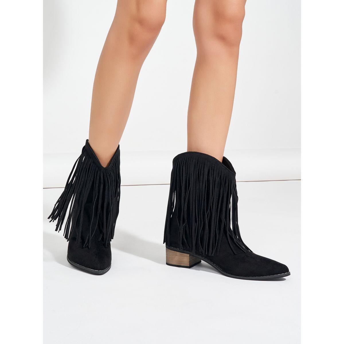 Styli Suede Look Tassle Accent Chelsea Boots-women-shoes-boots-image-1