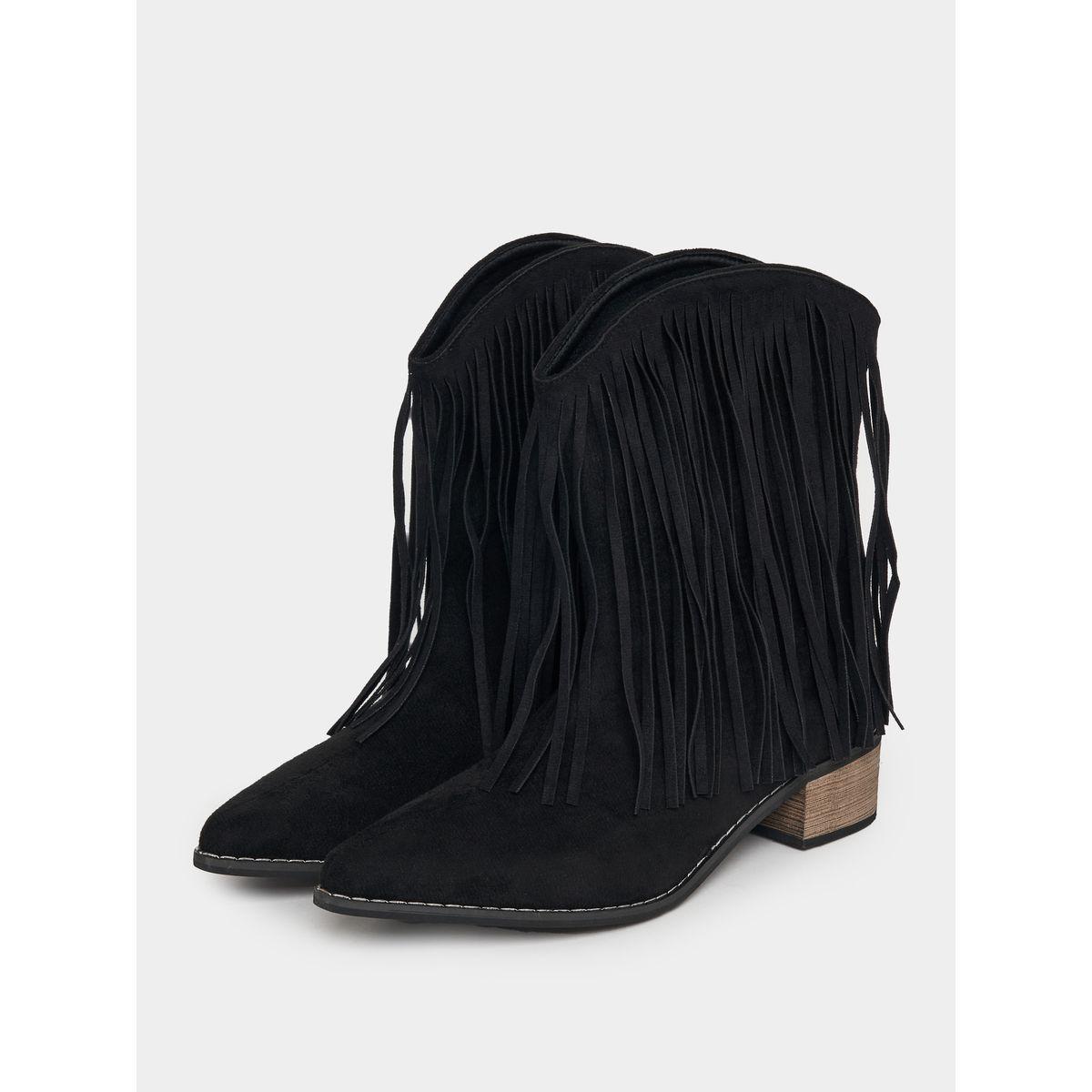 Styli Suede Look Tassle Accent Chelsea Boots-women-shoes-boots-image-3