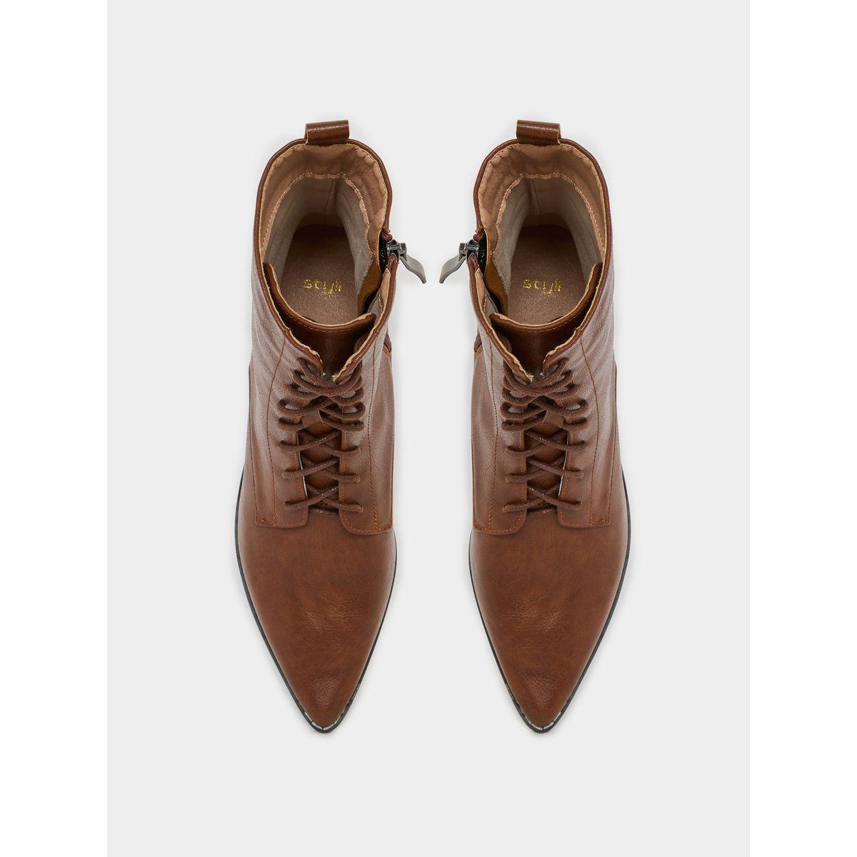 بوت بكعب سميك ومقدمة مدببة مع رباط غلق-women-shoes-boots-image-5