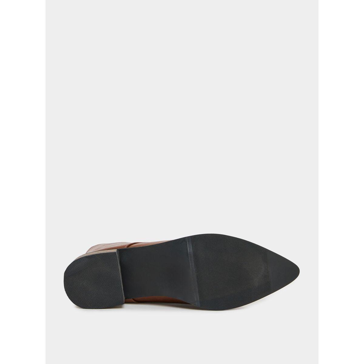 Styli Lace-Up Detail Pointed Toe Block Heel Boots-women-shoes-boots-image-6