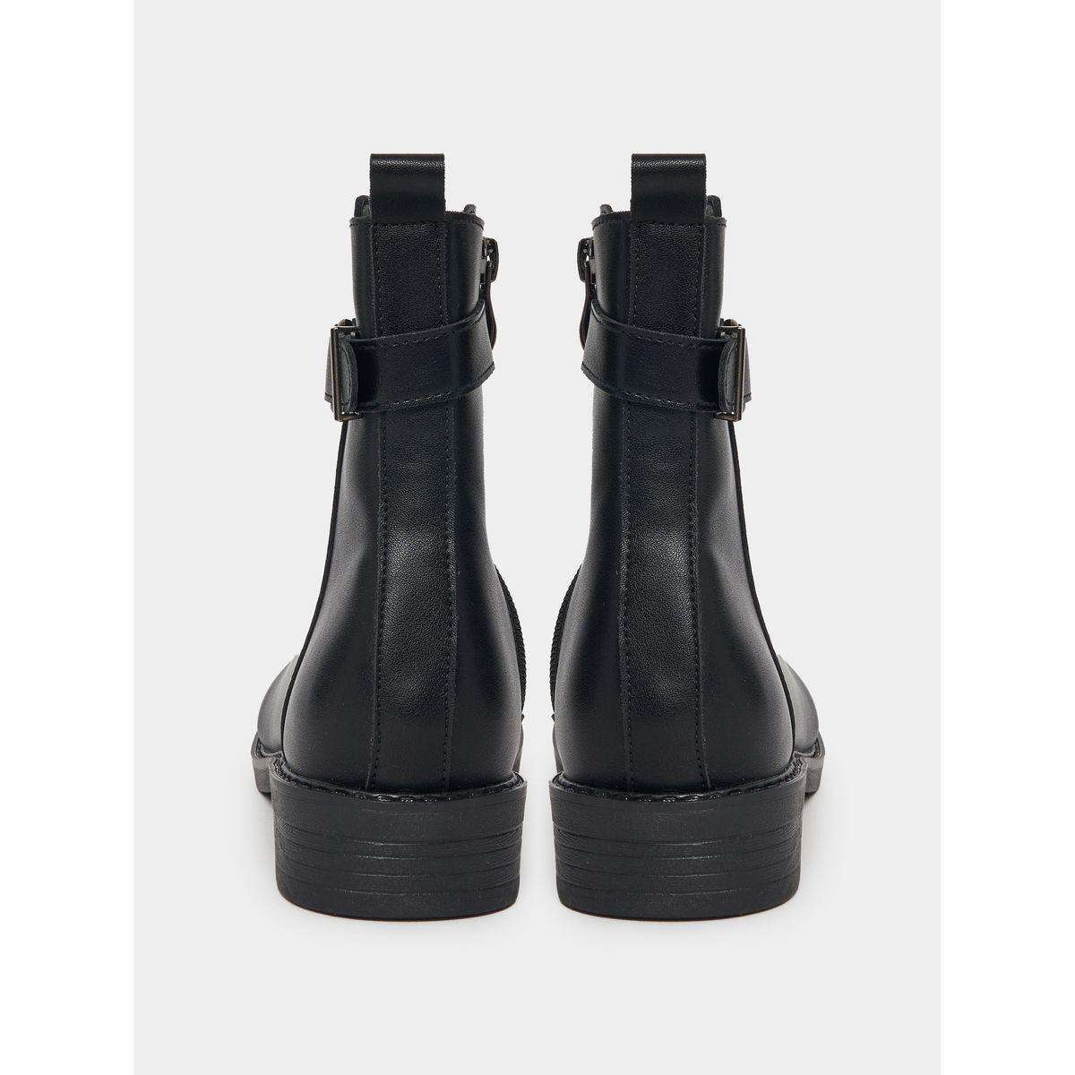 Styli Zipper Buckle Design Ankle Boots-women-shoes-boots-image-4
