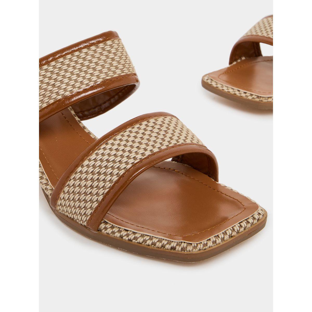 Styli Double Band Block Heel Sandals-women-shoes-heels-image-3