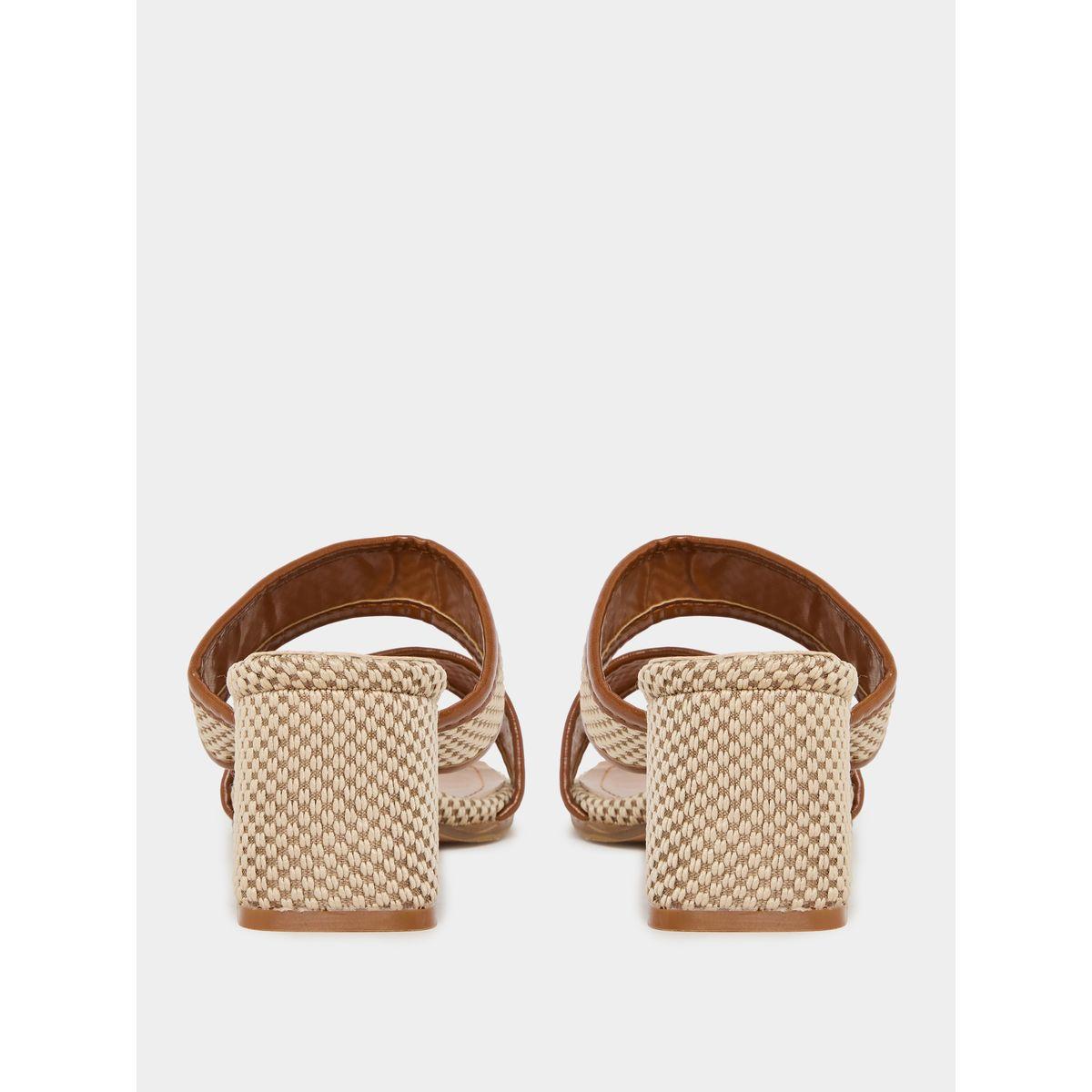 Styli Double Band Block Heel Sandals-women-shoes-heels-image-4