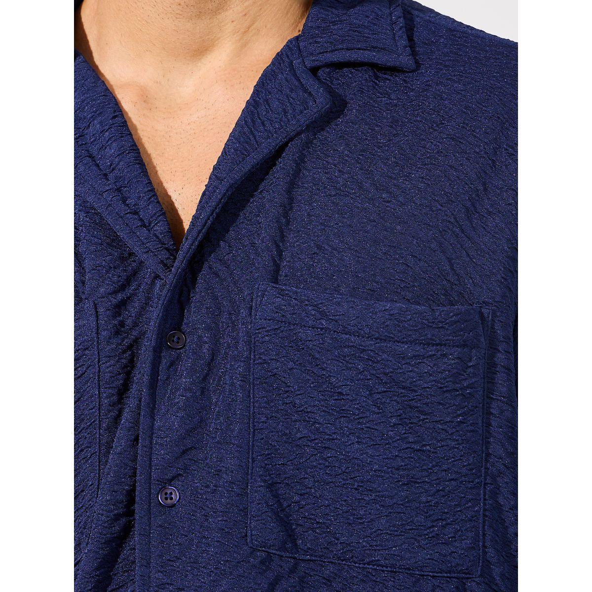 Styli Textured Relaxed Fit Shirt with Utility Buttoned Pockets-men-clothing-shirts-image-3