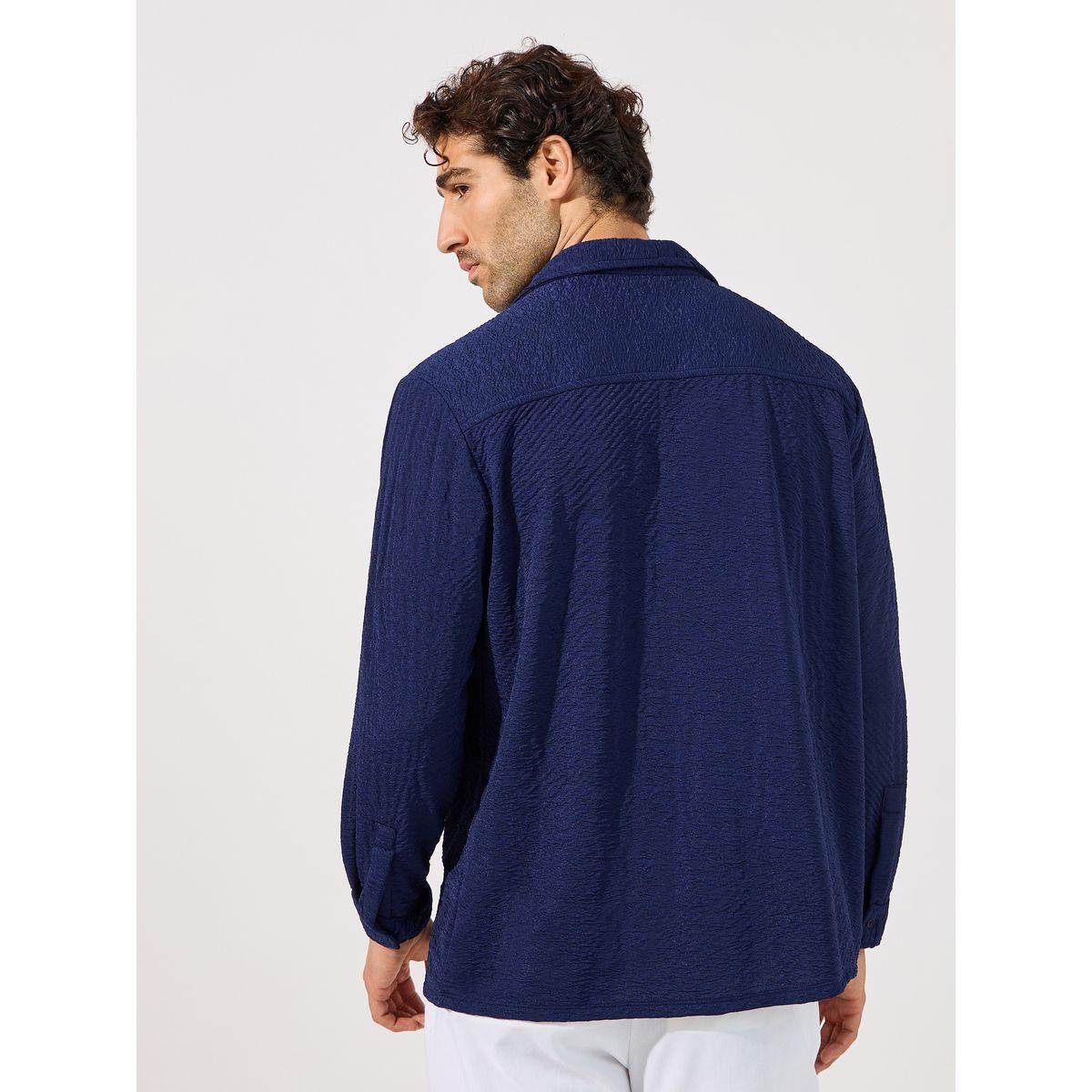 Styli Textured Relaxed Fit Shirt with Utility Buttoned Pockets-men-clothing-shirts-image-4