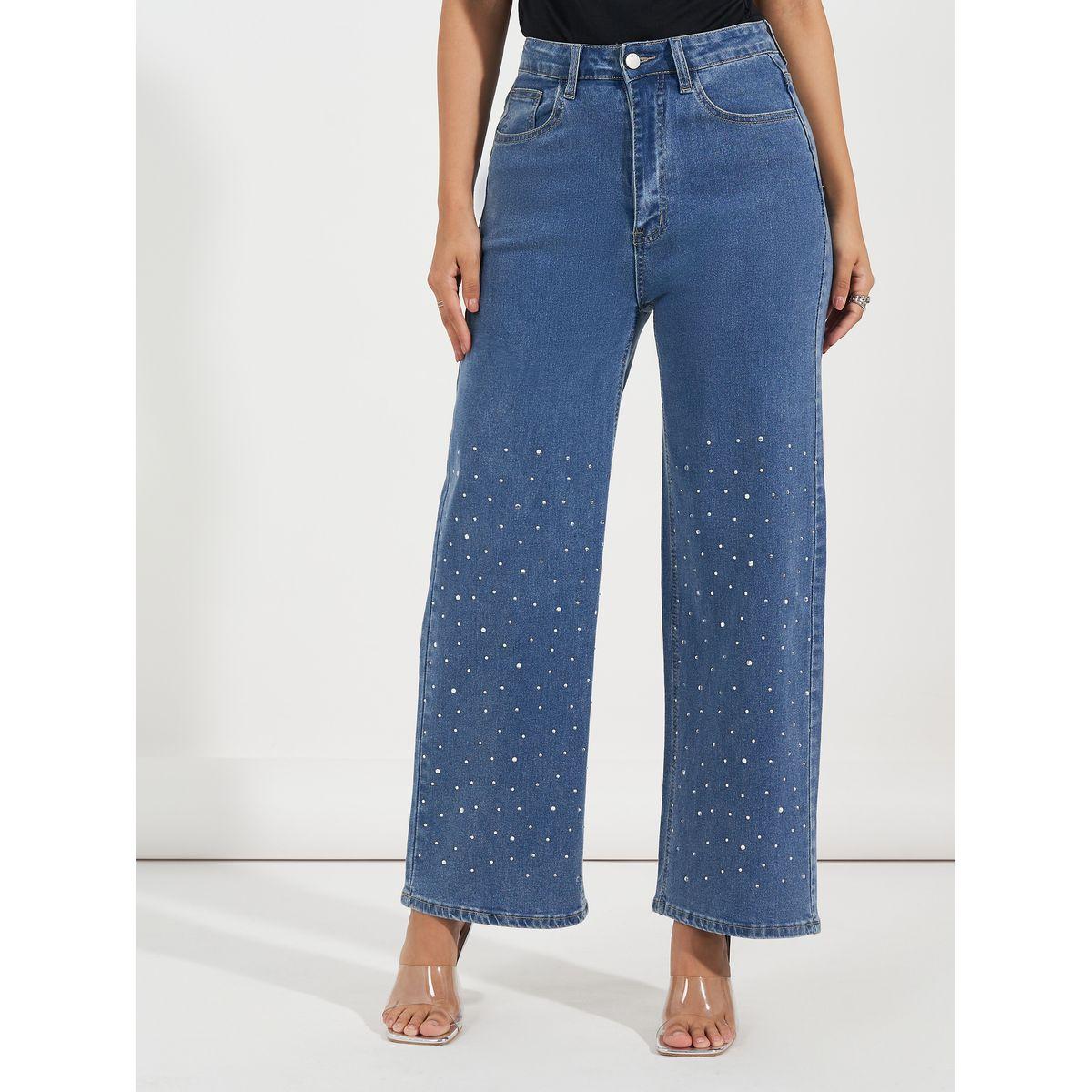 جينز بأرجل واسعة وخصر عالي-women-clothing-bottoms-jeans-image-2