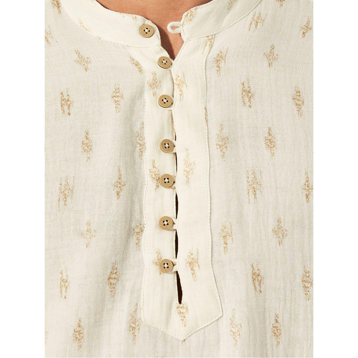 قميص بخيوط دوبي وياقة ماندارين مع أزرار-men-clothing-shirts-image-4