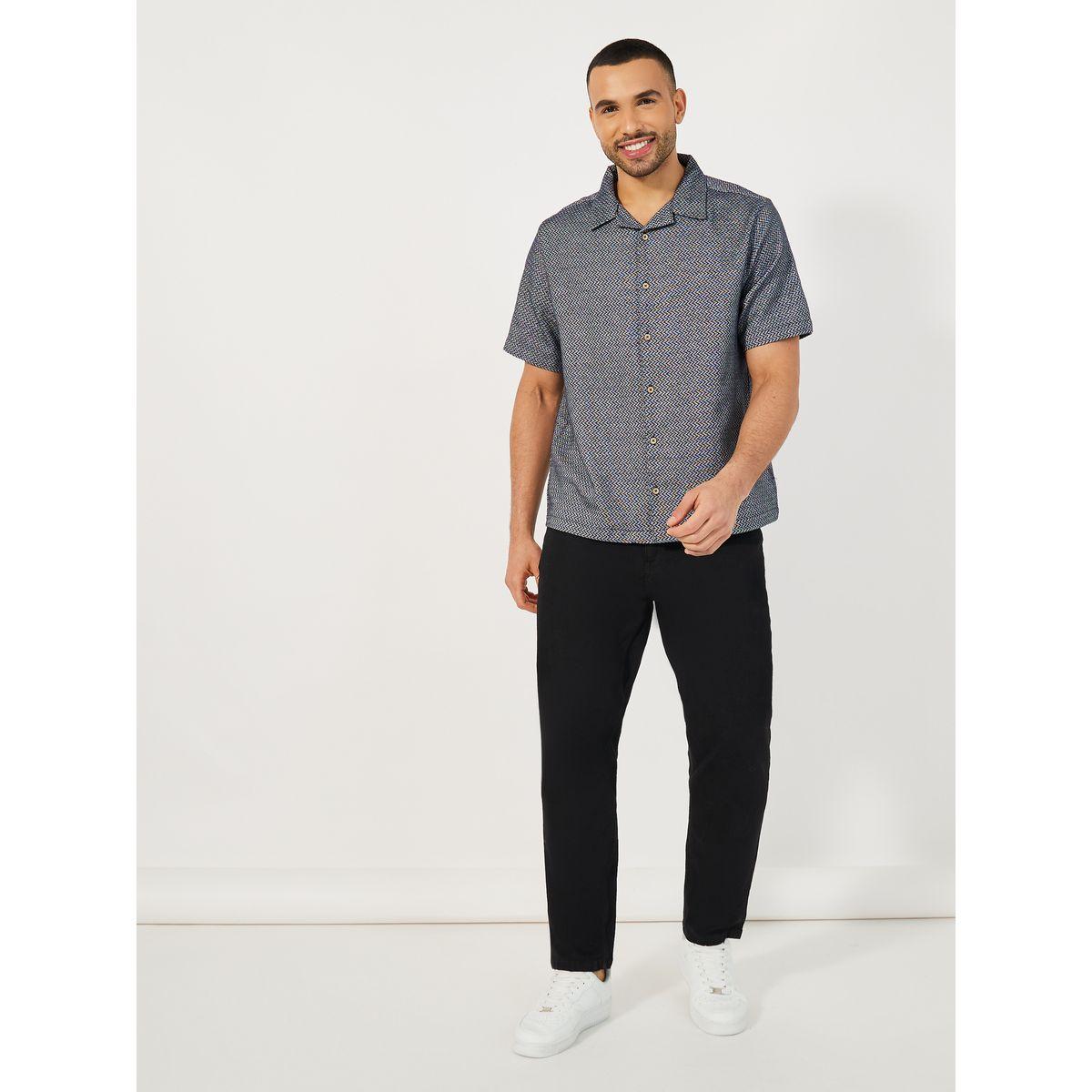 Styli Yarn Dyed Short Sleeves Resort Shirt-men-clothing-shirts-image-2