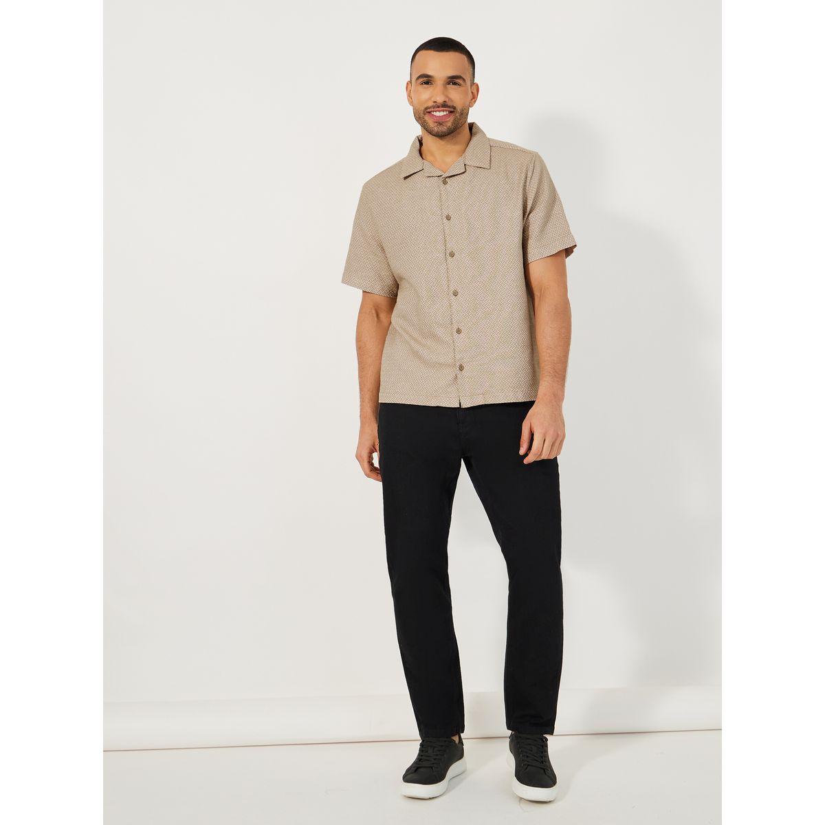 Styli Yarn Dyed Short Sleeves Resort Shirt-men-clothing-shirts-image-2