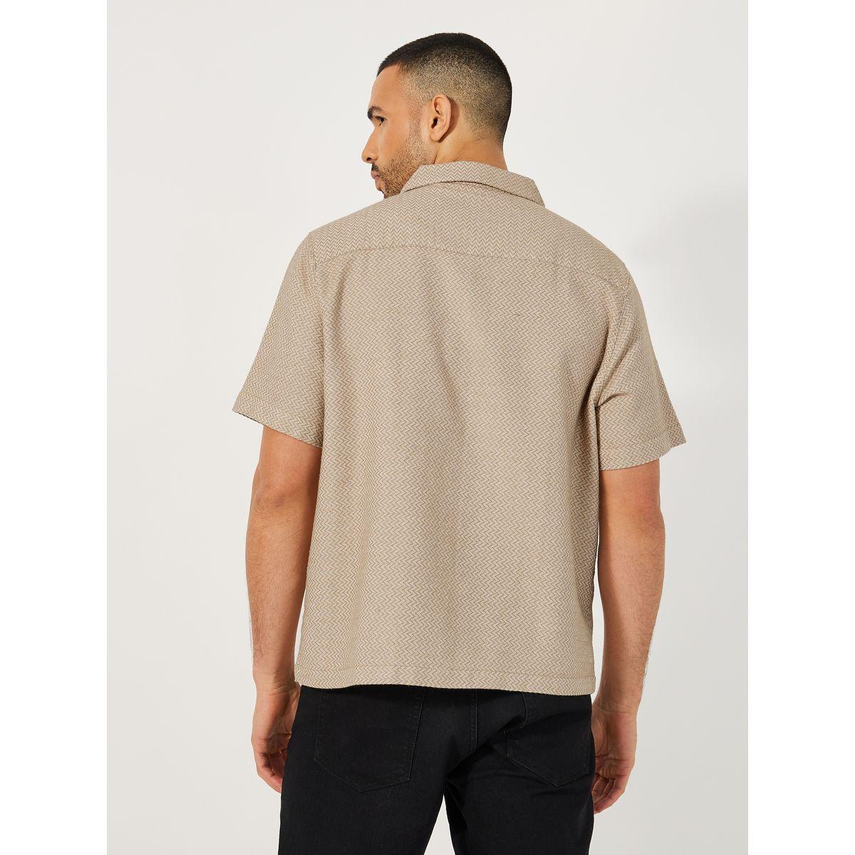 Styli Yarn Dyed Short Sleeves Resort Shirt-men-clothing-shirts-image-4
