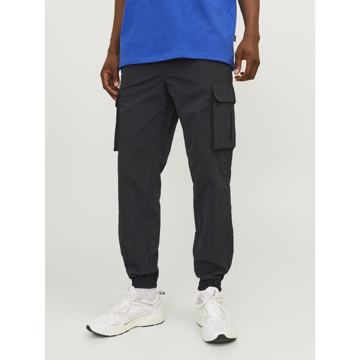 بنطال كارجو سادة بأساور مطاطية-men-clothing-bottoms-joggers-image-1