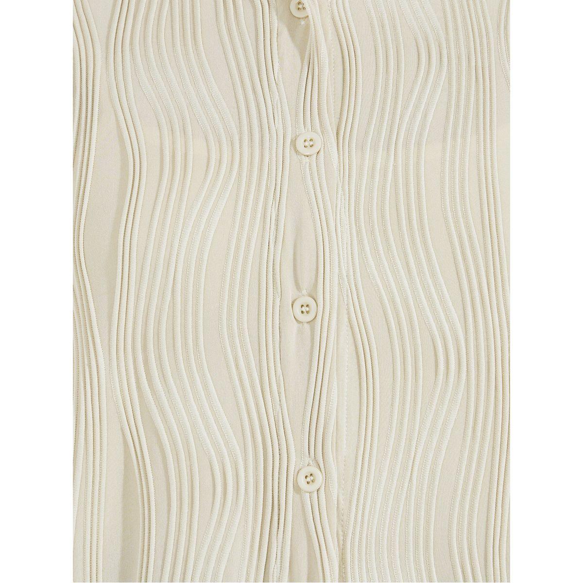 Styli Solid Wave Stripe Button Front Shirt with Dropped Shoulder-women-clothing-shirtsandblouses-shirts-image-4