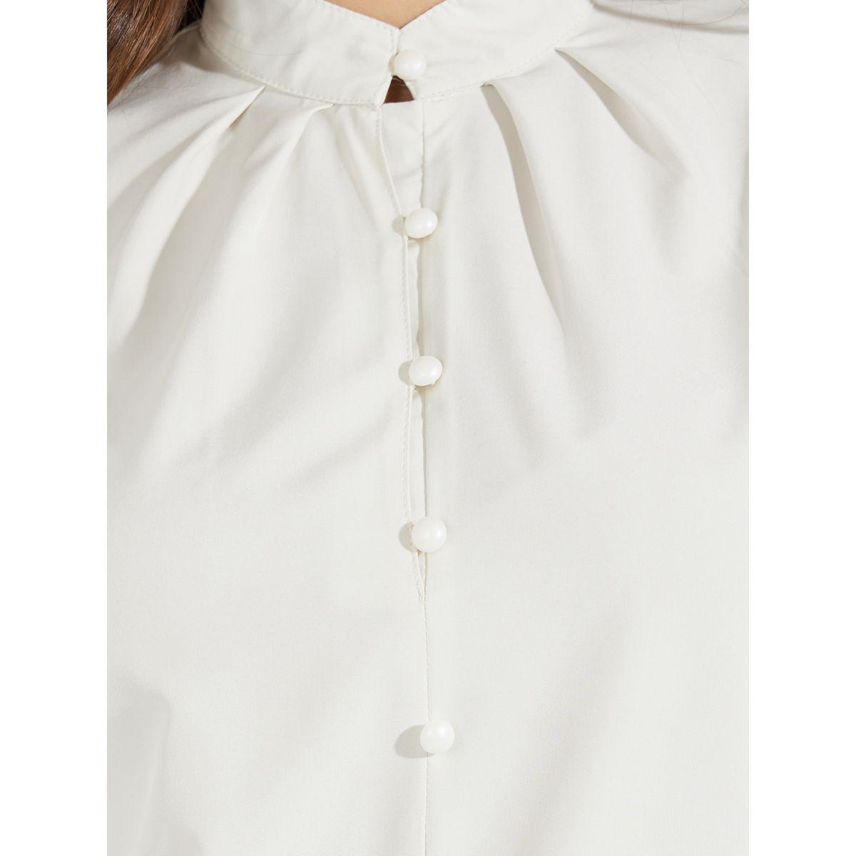 Styli Solid High Neck Button Up Blouse-women-clothing-shirtsandblouses-shirts-image-4