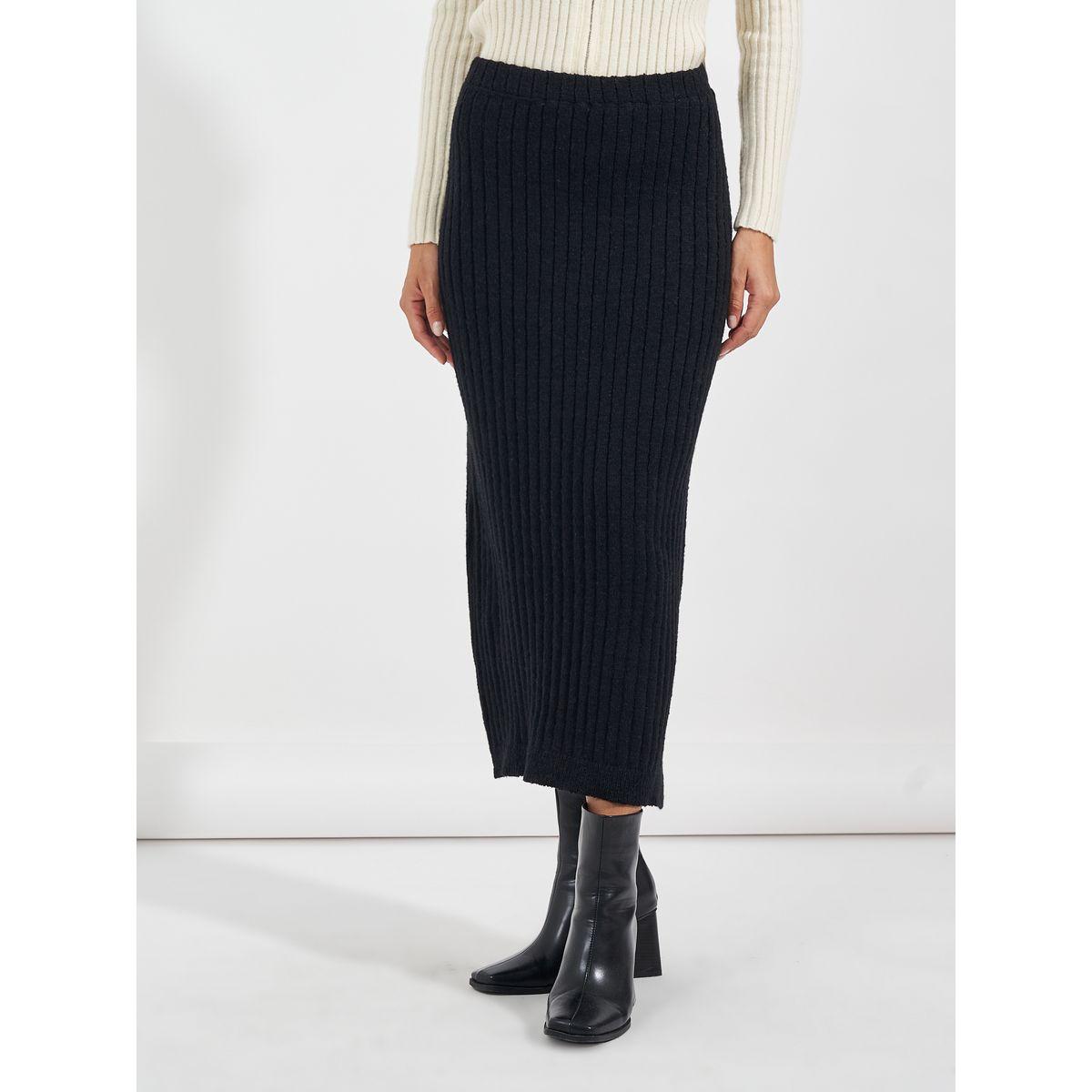 Styli Textured Knit Straight Maxi Skirt-women-clothing-bottoms-skirts-image-2