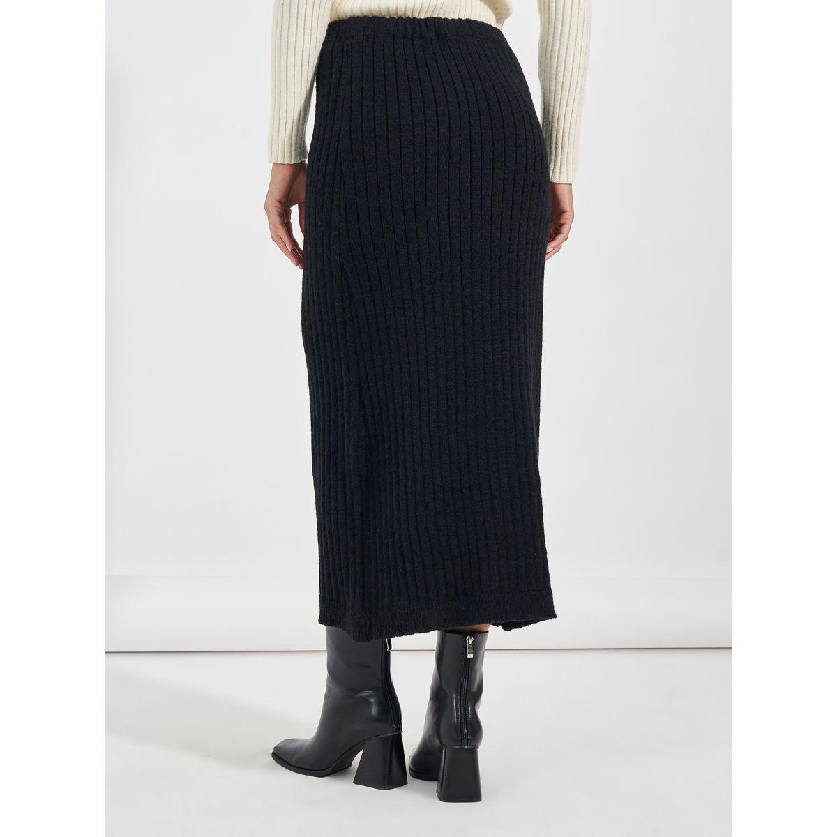 Styli Textured Knit Straight Maxi Skirt-women-clothing-bottoms-skirts-image-4