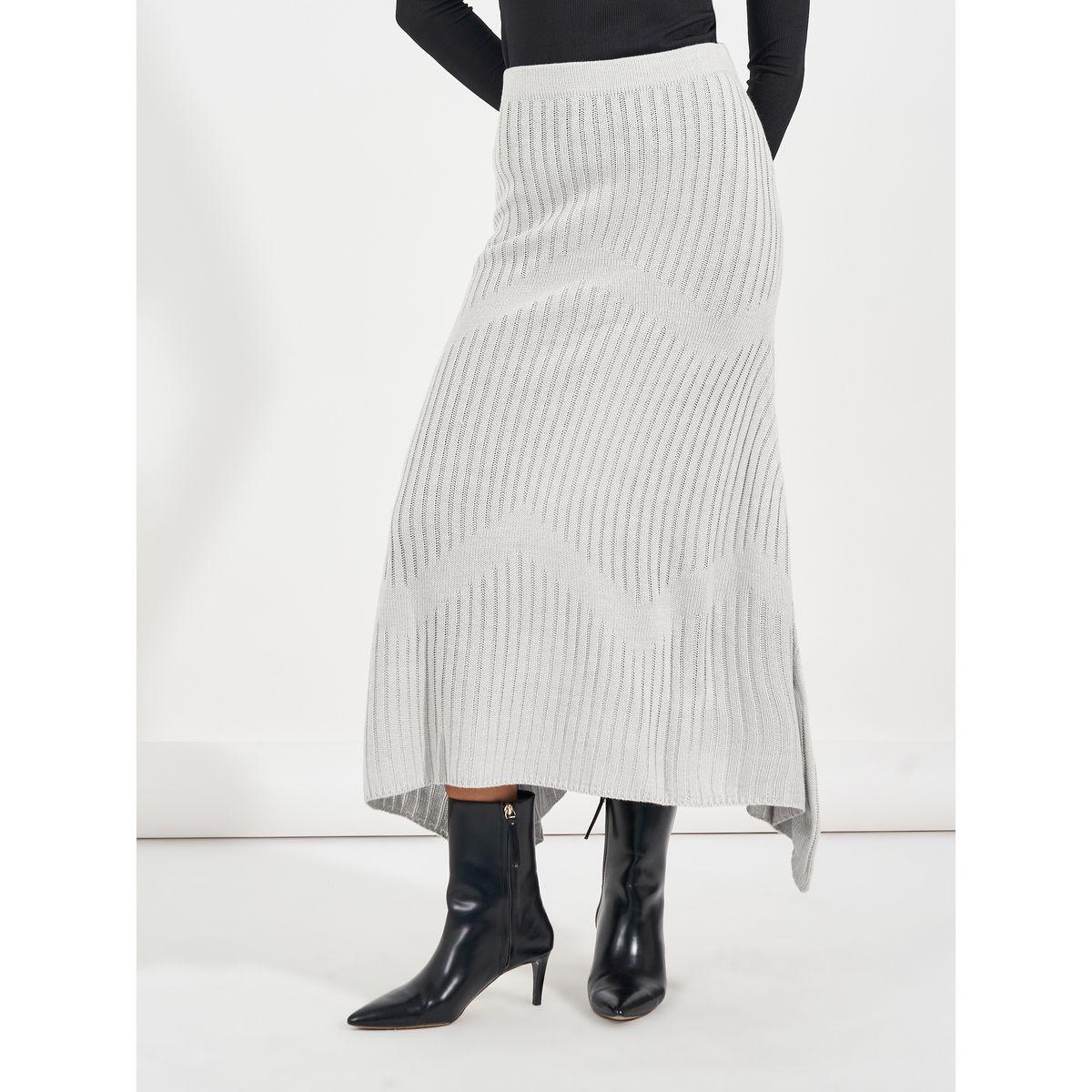 تنورة ميدي بحافة غير متماثلة الطول-women-clothing-bottoms-skirts-image-2