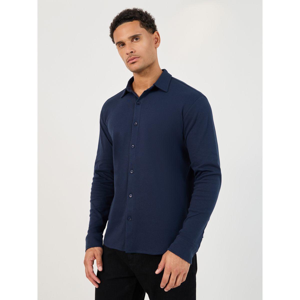 Styli Regular Fit Interlock Knit Shirt-men-clothing-shirts-image-1