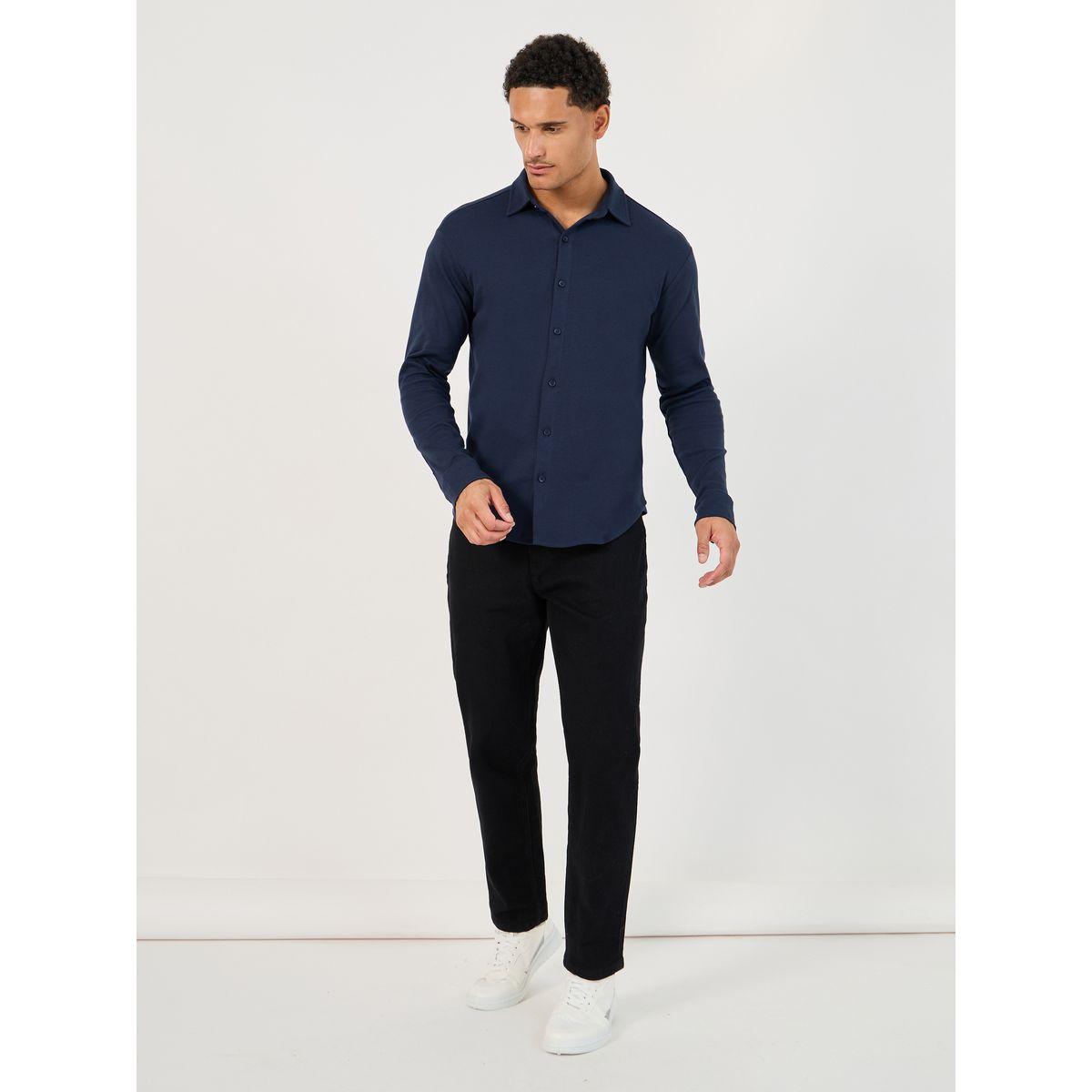 Styli Regular Fit Interlock Knit Shirt-men-clothing-shirts-image-2