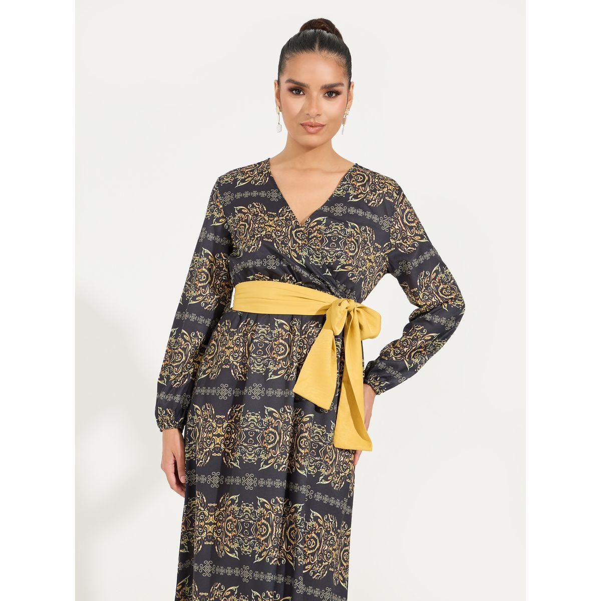 فستان ميدي مطبع بالكامل مع رباط خصر-women-clothing-dresses-image-5