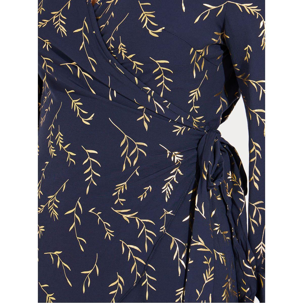 Styli Foil Print Wrap Top & Pants Co-Ords-women-clothing-coordsets-image-3