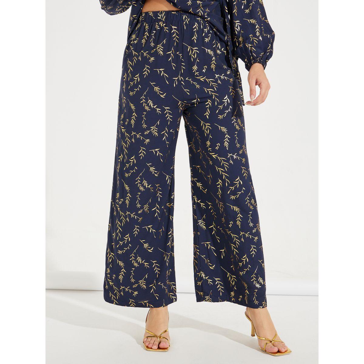 Styli Foil Print Wrap Top & Pants Co-Ords-women-clothing-coordsets-image-5