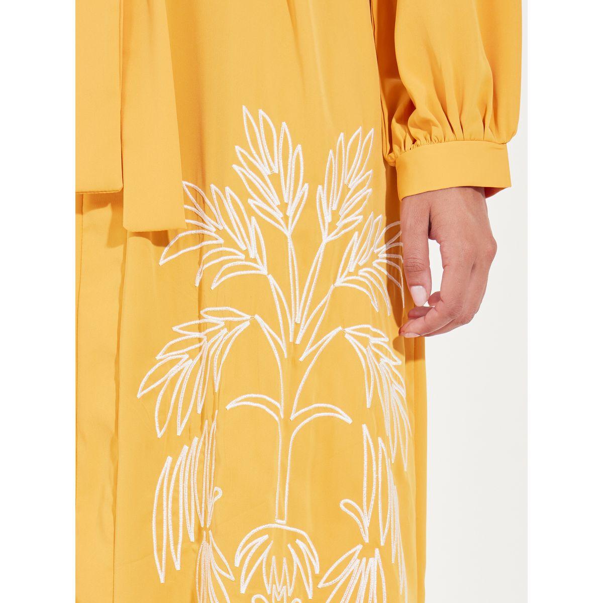 Styli Embroidered Panel Self Tie Belt Maxi Dress-women-clothing-dresses-image-3