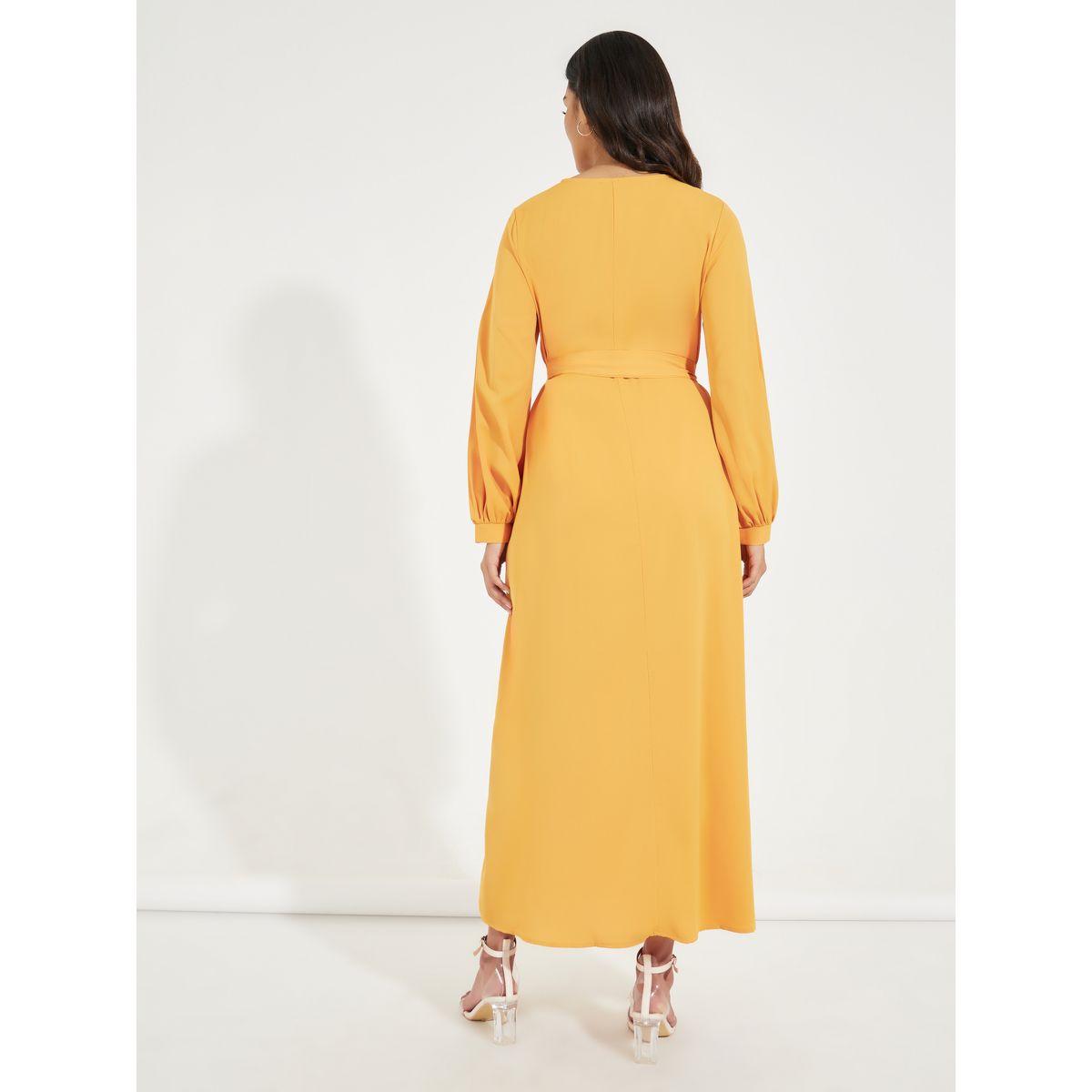Styli Embroidered Panel Self Tie Belt Maxi Dress-women-clothing-dresses-image-6