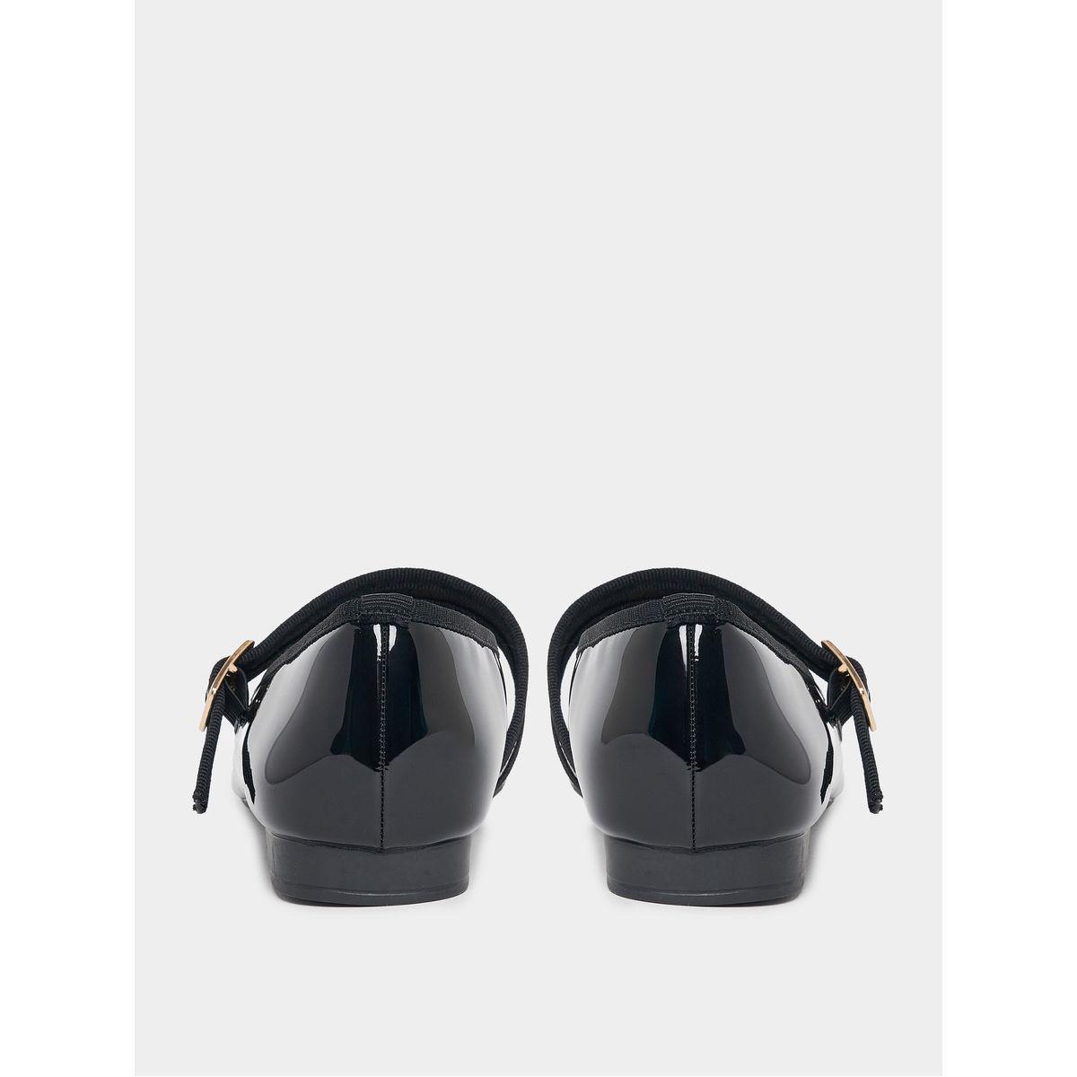 Styli Patent Ballerina Shoes with Buckle Strap-women-shoes-sandals-flats-image-4