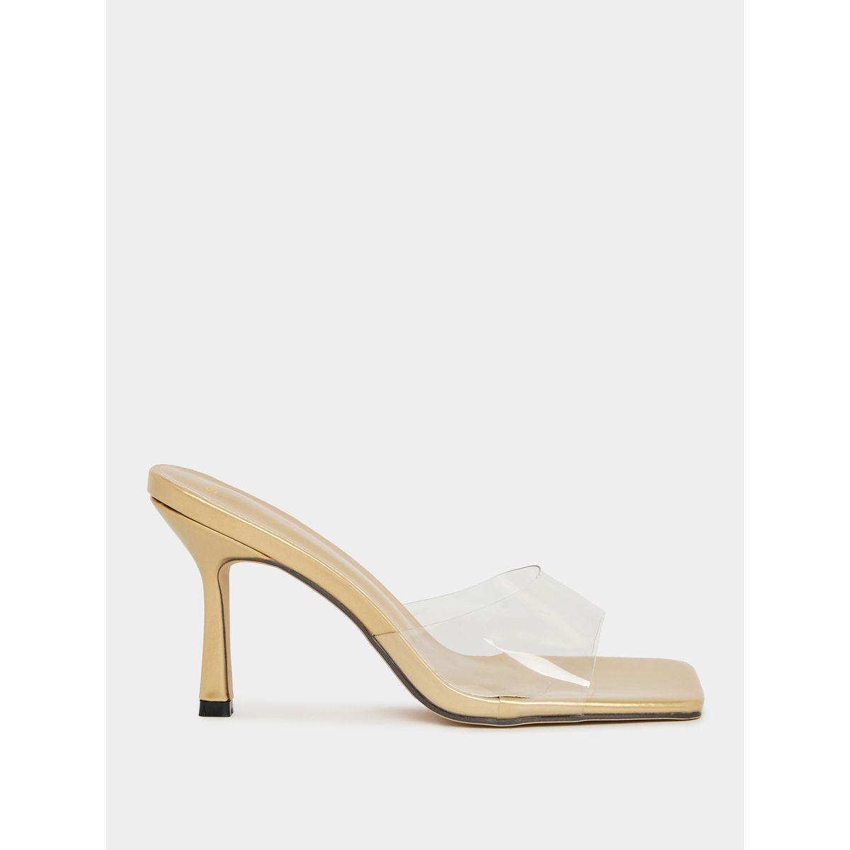 Styli Transparent Strap Stiletto Heel Sandals-women-shoes-heels-image-1