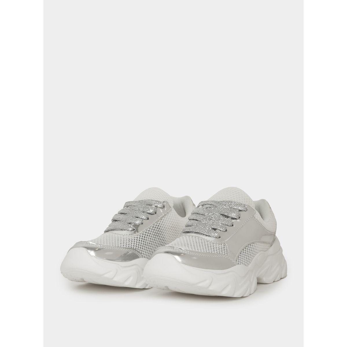 Styli Textured Thick Sole Lace Up Sneakers-women-shoes-sneakers-image-3