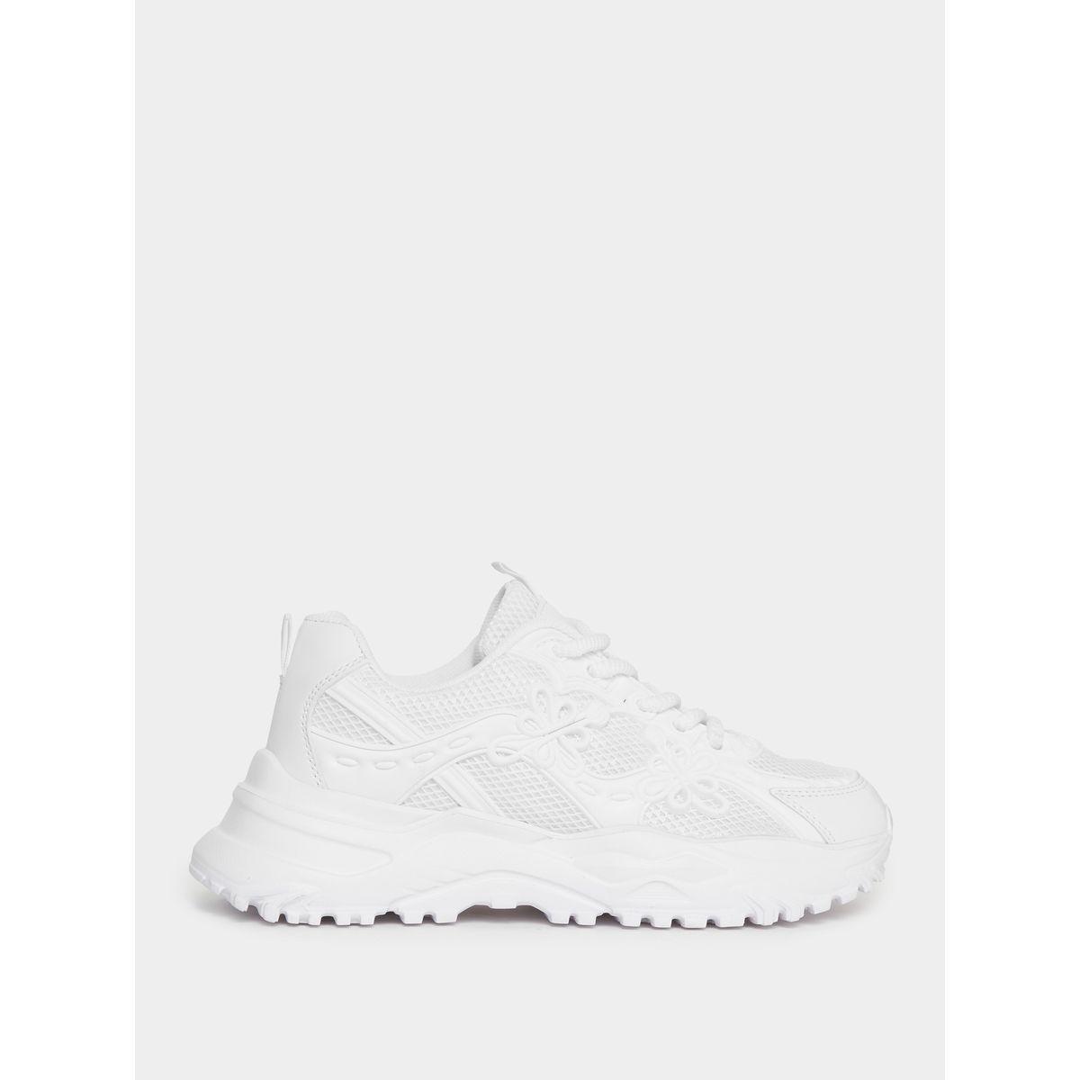 Styli Flower Textured Design Chunky Sneakers-women-shoes-sneakers-image-1