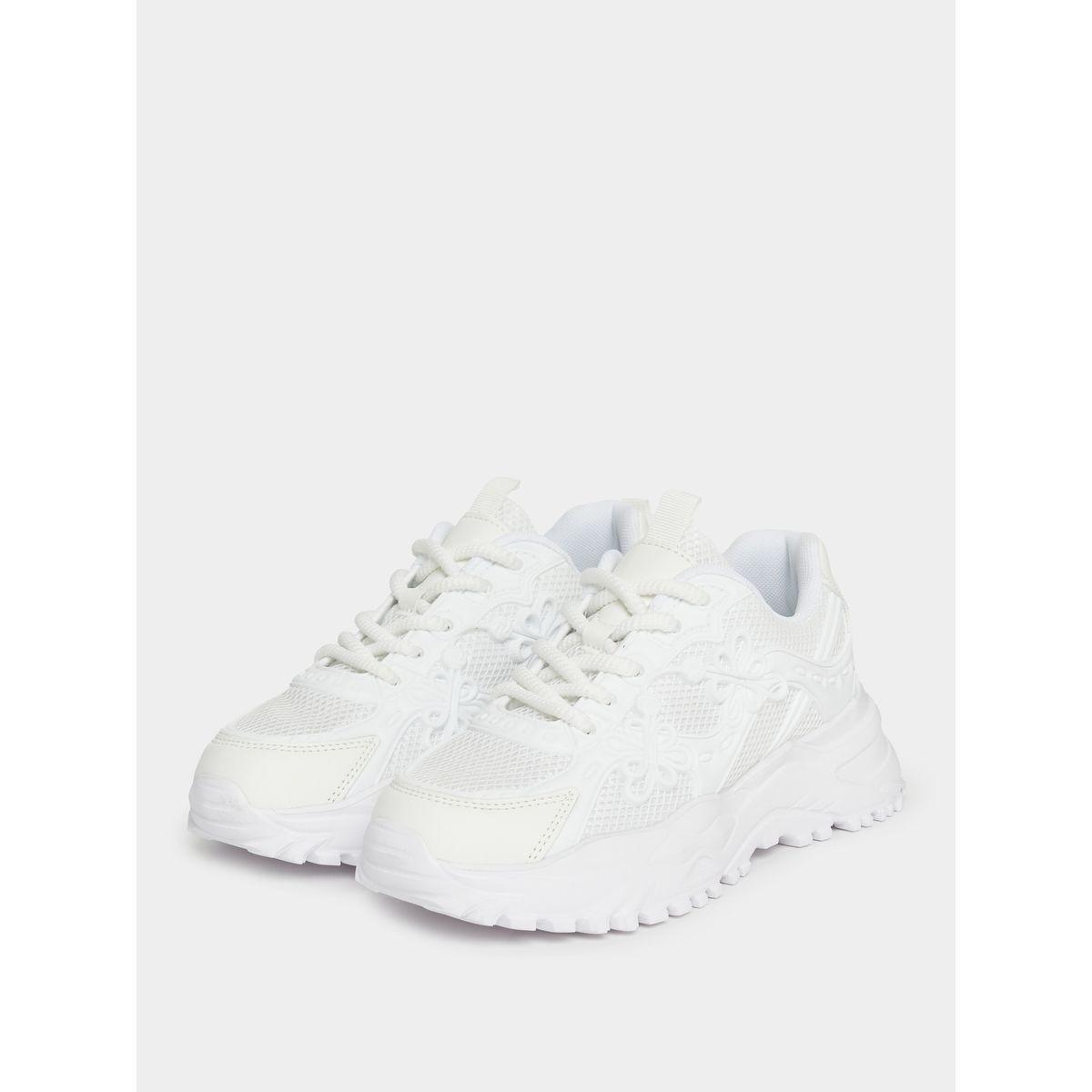 Styli Flower Textured Design Chunky Sneakers-women-shoes-sneakers-image-2