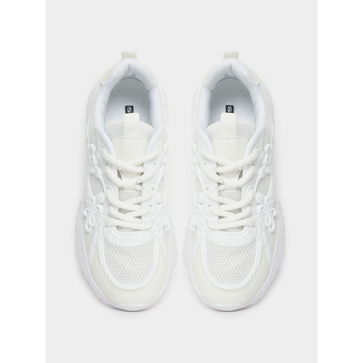 Styli Flower Textured Design Chunky Sneakers-women-shoes-sneakers-image-5