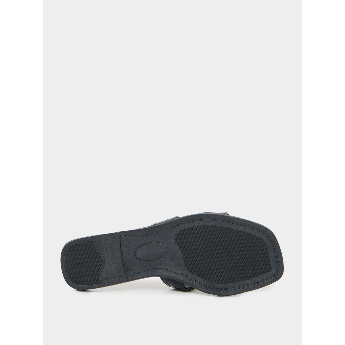 Styli Leather Look Cut-Out Detail Flat Sandals-women-shoes-sandals-flats-image-7