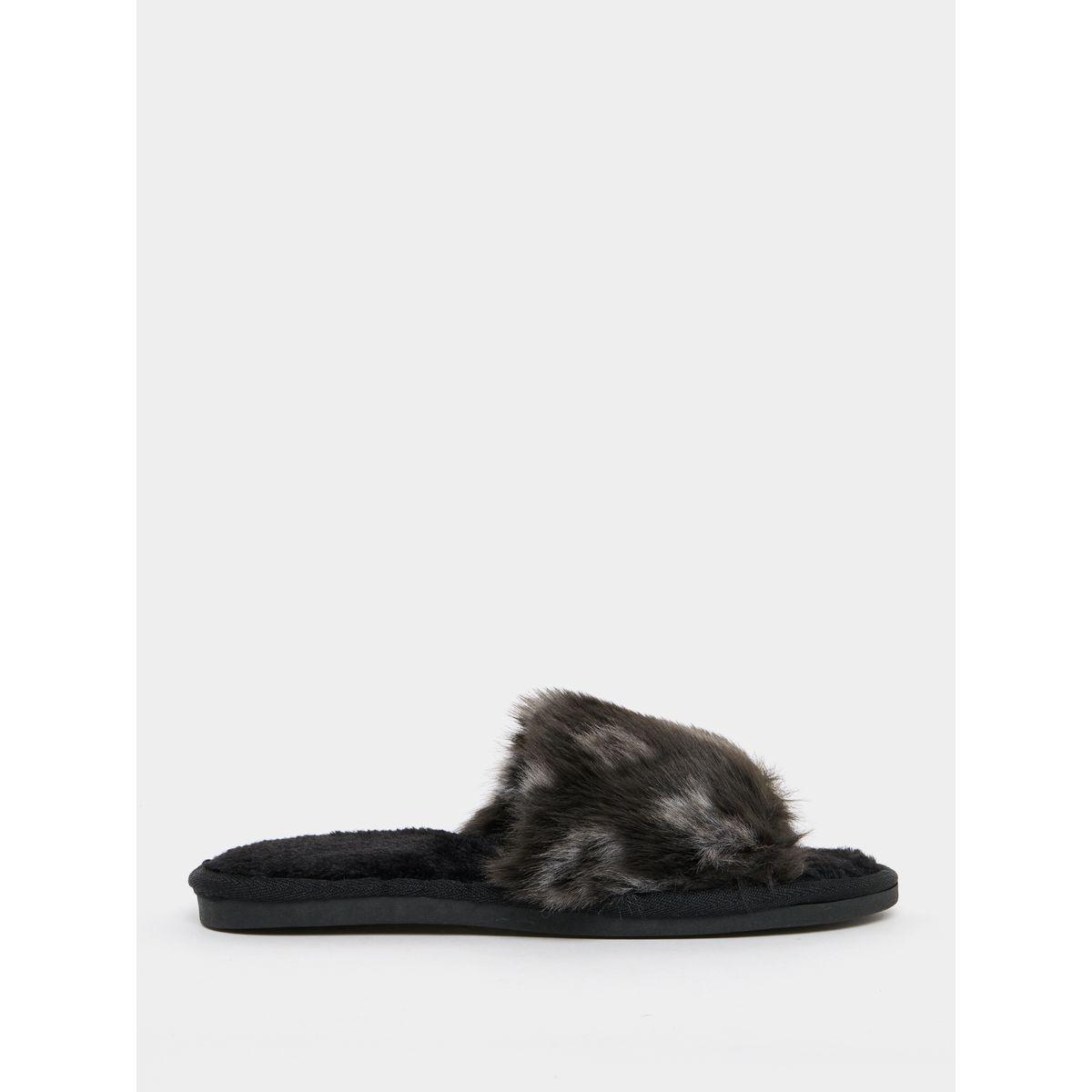 Styli Faux Fur Bedroom Slippers-women-shoes-bedroomslippers-image-1