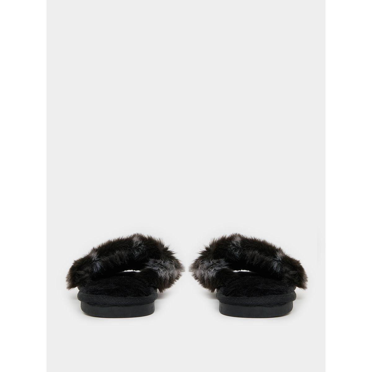 شبشب غرفة نوم مزين بفرو صناعي-women-shoes-bedroomslippers-image-4