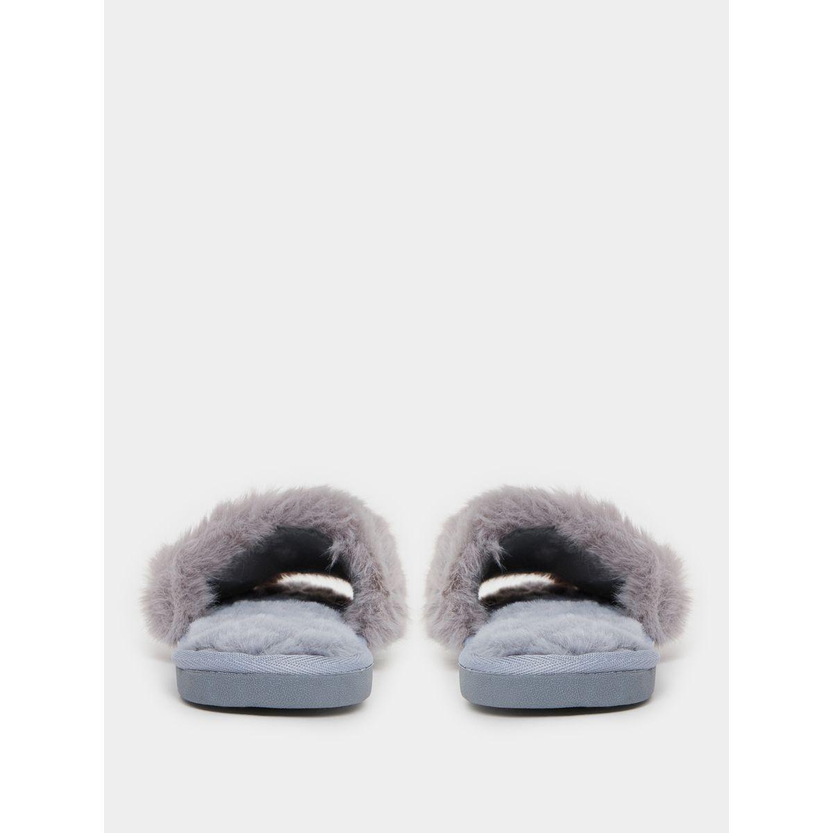 شبشب غرفة نوم مزين بفرو ناعم-women-shoes-bedroomslippers-image-4